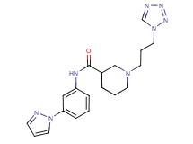N-[3-(1H-pyrazol-1-yl)phenyl]-1-[3-(1H-tetrazol-1-yl)propyl]piperidine-3-carboxamide