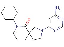 2-(6-aminopyrimidin-4-yl)-7-cyclohexyl-2,7-diazaspiro[4.5]decan-6-one