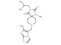 3-isobutyl-1-methyl-8-[(6-methylimidazo[2,1-b][1,3]thiazol-5-yl)methyl]-1,3,8-triazaspiro[4.5]decane-2,4-dione