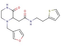 2-[1-(3-furylmethyl)-3-oxo-2-piperazinyl]-N-[2-(2-thienyl)ethyl]acetamide
