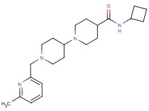 N-cyclobutyl-1'-[(6-methyl-2-pyridinyl)methyl]-1,4'-bipiperidine-4-carboxamide