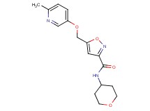 5-{[(6-methyl-3-pyridinyl)oxy]methyl}-N-(tetrahydro-2H-pyran-4-yl)-3-isoxazolecarboxamide