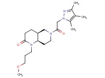 (4aS*,8aR*)-1-(3-methoxypropyl)-6-[(3,4,5-trimethyl-1H-pyrazol-1-yl)acetyl]octahydro-1,6-naphthyridin-2(1H)-one