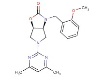 (3aS*,6aR*)-5-(4,6-dimethyl-2-pyrimidinyl)-3-(2-methoxybenzyl)hexahydro-2H-pyrrolo[3,4-d][1,3]oxazol-2-one