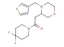 3-[2-(4,4-difluoro-1-piperidinyl)-2-oxoethyl]-4-(3-thienylmethyl)morpholine