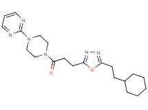 2-(4-{3-[5-(2-cyclohexylethyl)-1,3,4-oxadiazol-2-yl]propanoyl}-1-piperazinyl)pyrimidine