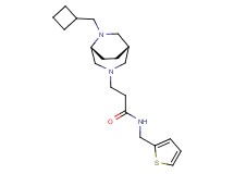 3-[(1S*,5R*)-6-(cyclobutylmethyl)-3,6-diazabicyclo[3.2.2]non-3-yl]-N-(2-thienylmethyl)propanamide