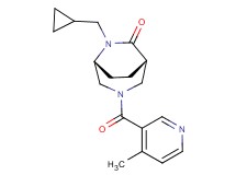 (1S*,5R*)-6-(cyclopropylmethyl)-3-[(4-methyl-3-pyridinyl)carbonyl]-3,6-diazabicyclo[3.2.2]nonan-7-one