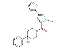 1-{[1-methyl-3-(2-thienyl)-1H-pyrazol-5-yl]carbonyl}-4-pyridin-2-ylpiperidin-4-ol