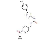 N-{[1-(cyclopropylcarbonyl)piperidin-4-yl]methyl}-N'-[5-(4-methylphenyl)-1,3,4-thiadiazol-2-yl]urea