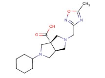 (3aS*,6aS*)-2-cyclohexyl-5-[(5-methyl-1,2,4-oxadiazol-3-yl)methyl]hexahydropyrrolo[3,4-c]pyrrole-3a(1H)-carboxylic acid