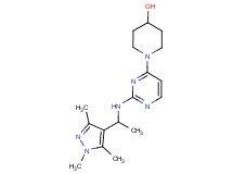 1-(2-{[1-(1,3,5-trimethyl-1H-pyrazol-4-yl)ethyl]amino}pyrimidin-4-yl)piperidin-4-ol
