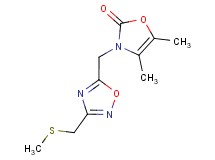 4,5-dimethyl-3-({3-[(methylthio)methyl]-1,2,4-oxadiazol-5-yl}methyl)-1,3-oxazol-2(3H)-one