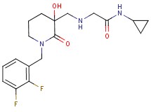 N~1~-cyclopropyl-N~2~-{[1-(2,3-difluorobenzyl)-3-hydroxy-2-oxopiperidin-3-yl]methyl}glycinamide