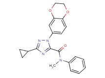 3-cyclopropyl-1-(2,3-dihydro-1,4-benzodioxin-6-yl)-N-methyl-N-phenyl-1H-1,2,4-triazole-5-carboxamide