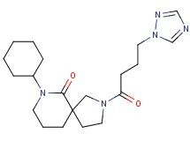 7-cyclohexyl-2-[4-(1H-1,2,4-triazol-1-yl)butanoyl]-2,7-diazaspiro[4.5]decan-6-one