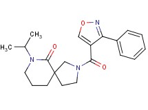 7-isopropyl-2-[(3-phenylisoxazol-4-yl)carbonyl]-2,7-diazaspiro[4.5]decan-6-one