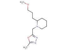 2-(3-methoxypropyl)-1-[(5-methyl-1,3,4-oxadiazol-2-yl)methyl]piperidine