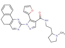 1-(5,6-dihydrobenzo[h]quinazolin-2-yl)-5-(2-furyl)-N-[2-(1-methyl-2-pyrrolidinyl)ethyl]-1H-pyrazole-4-carboxamide