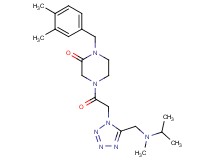 1-(3,4-dimethylbenzyl)-4-[(5-{[isopropyl(methyl)amino]methyl}-1H-tetrazol-1-yl)acetyl]-2-piperazinone