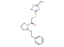 3-methyl-5-({2-oxo-2-[2-(2-phenylethyl)pyrrolidin-1-yl]ethyl}thio)-1H-1,2,4-triazole