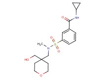 N-cyclopropyl-3-{[{[4-(hydroxymethyl)tetrahydro-2H-pyran-4-yl]methyl}(methyl)amino]sulfonyl}benzamide