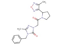 4-benzyl-5-methyl-2-{2-[2-(4-methyl-1,2,5-oxadiazol-3-yl)-1-pyrrolidinyl]-2-oxoethyl}-2,4-dihydro-3H-1,2,4-triazol-3-one