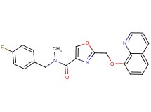 N-(4-fluorobenzyl)-N-methyl-2-[(8-quinolinyloxy)methyl]-1,3-oxazole-4-carboxamide