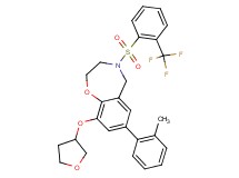 7-(2-methylphenyl)-9-(tetrahydro-3-furanyloxy)-4-{[2-(trifluoromethyl)phenyl]sulfonyl}-2,3,4,5-tetrahydro-1,4-benzoxazepine
