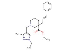 ethyl 1-[(1-ethyl-3-methyl-1H-pyrazol-4-yl)methyl]-3-[(2E)-3-phenyl-2-propen-1-yl]-3-piperidinecarboxylate