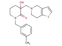 3-(6,7-dihydrothieno[3,2-c]pyridin-5(4H)-ylmethyl)-3-hydroxy-1-(3-methylbenzyl)-2-piperidinone