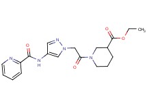 ethyl 1-({4-[(2-pyridinylcarbonyl)amino]-1H-pyrazol-1-yl}acetyl)-3-piperidinecarboxylate