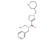 N-ethyl-1-(piperidin-3-ylmethyl)-N-(pyridin-4-ylmethyl)-1H-1,2,3-triazole-4-carboxamide