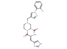 (3S*,9aR*)-8-{[1-(2-chlorophenyl)-1H-pyrazol-4-yl]methyl}-3-(1H-imidazol-4-ylmethyl)tetrahydro-2H-pyrazino[1,2-a]pyrazine-1,4(3H,6H)-dione