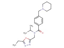 N-[(5-ethyl-1,3,4-oxadiazol-2-yl)methyl]-N-isopropyl-4-(piperidin-1-ylmethyl)benzamide