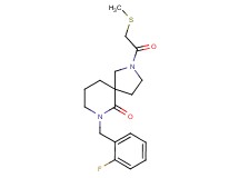 7-(2-fluorobenzyl)-2-[(methylthio)acetyl]-2,7-diazaspiro[4.5]decan-6-one
