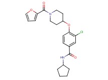 3-chloro-N-cyclopentyl-4-{[1-(2-furoyl)-4-piperidinyl]oxy}benzamide