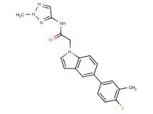 2-[5-(4-fluoro-3-methylphenyl)-1H-indol-1-yl]-N-(2-methyl-2H-1,2,3-triazol-4-yl)acetamide