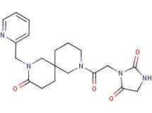 3-{2-oxo-2-[9-oxo-8-(pyridin-2-ylmethyl)-2,8-diazaspiro[5.5]undec-2-yl]ethyl}imidazolidine-2,4-dione