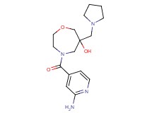 4-(2-aminoisonicotinoyl)-6-(pyrrolidin-1-ylmethyl)-1,4-oxazepan-6-ol