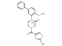 (1S*,4S*)-2-(4-methoxy-3-biphenylyl)-5-[(2-methyl-1,3-thiazol-4-yl)carbonyl]-2,5-diazabicyclo[2.2.1]heptan-3-one