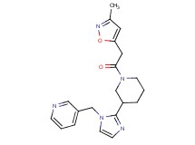 3-[(2-{1-[(3-methyl-5-isoxazolyl)acetyl]-3-piperidinyl}-1H-imidazol-1-yl)methyl]pyridine