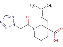 3-(3-methyl-2-buten-1-yl)-1-(2H-tetrazol-2-ylacetyl)-3-piperidinecarboxylic acid