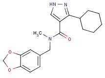 N-(1,3-benzodioxol-5-ylmethyl)-3-cyclohexyl-N-methyl-1H-pyrazole-4-carboxamide