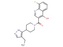 3-{[4-(4-ethyl-1H-pyrazol-5-yl)-1-piperidinyl]carbonyl}-8-fluoro-4-quinolinol