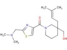 [1-({2-[(dimethylamino)methyl]-1,3-thiazol-4-yl}carbonyl)-3-(3-methyl-2-buten-1-yl)-3-piperidinyl]methanol