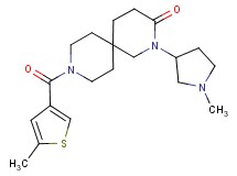 2-(1-methylpyrrolidin-3-yl)-9-[(5-methyl-3-thienyl)carbonyl]-2,9-diazaspiro[5.5]undecan-3-one