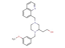 2-[1-(3-methoxybenzyl)-4-(8-quinolinylmethyl)-2-piperazinyl]ethanol