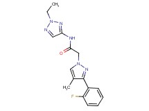 N-(2-ethyl-2H-1,2,3-triazol-4-yl)-2-[3-(2-fluorophenyl)-4-methyl-1H-pyrazol-1-yl]acetamide