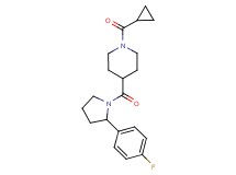1-(cyclopropylcarbonyl)-4-{[2-(4-fluorophenyl)-1-pyrrolidinyl]carbonyl}piperidine